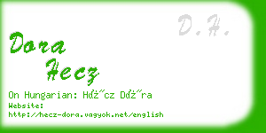 dora hecz business card